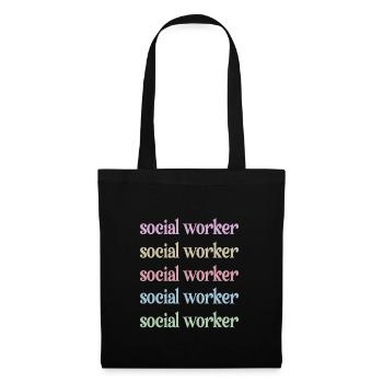 Sozialarbeiter Soziale Arbeit Streetworker Team - Stoffbeutel - Schwarz - Vorne