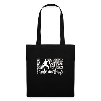 Meilleur cadeau de tante de karaté fière de tante de karaté - Sac en tissu - noir - Devant