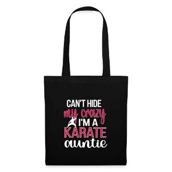Meilleur cadeau de tante de karaté fière de tante de karaté - Sac en tissu - noir - Devant