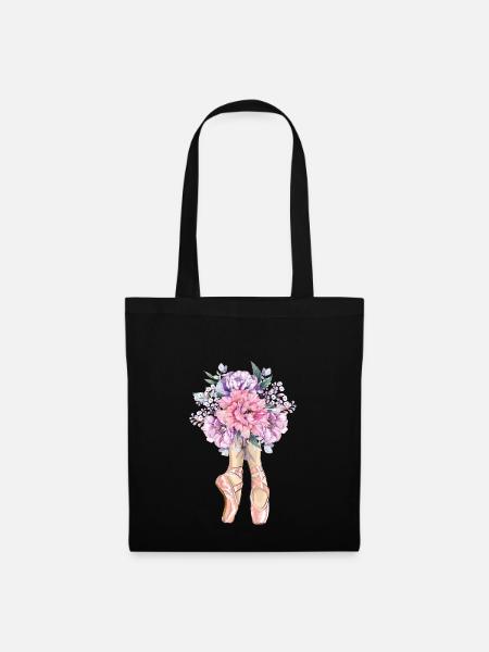 Balletttänzerin Geschenk Ballerina Ballett-Tänzer - Stoffbeutel - Schwarz