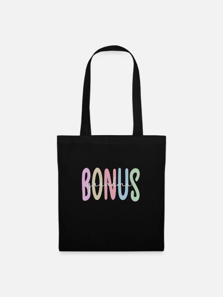 Stolze Bonus-Oma Geschenk Beste Stiefgroßmutter - Stoffbeutel - Schwarz