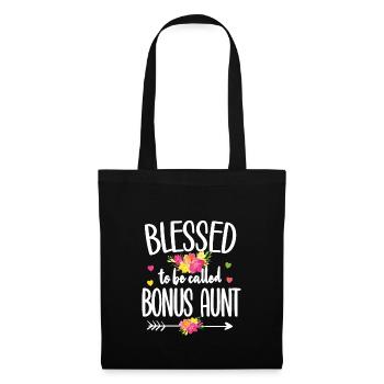 Meilleur bonus Tante Fière Belle-tante Cadeau - Sac en tissu - noir - Devant