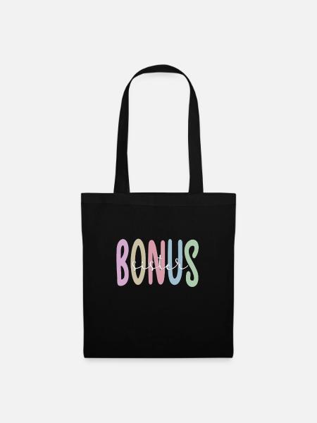 Bonus-Schwester Geschenk Beste Stiefschwester - Stoffbeutel - Schwarz