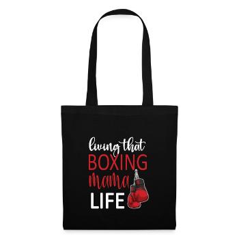 Cadeau de maman de boxe fière Maman de boxe de Boxer Mama - Sac en tissu - noir - Devant