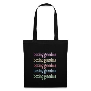Boxoma fier boxe grand-mère boxeur grand-mère cadeau - Sac en tissu - noir - Devant