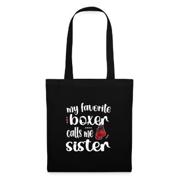 Boxe Sœur Fière Boxe Sœur Boxer Cadeau - Sac en tissu - noir - Devant
