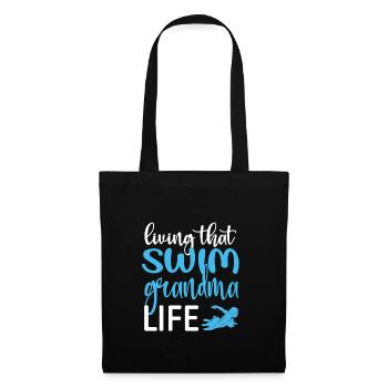 Fière natation Grand-mère Grand-mère Nageuse Grand-mère natation Grand-mère - Sac en tissu - noir - Devant