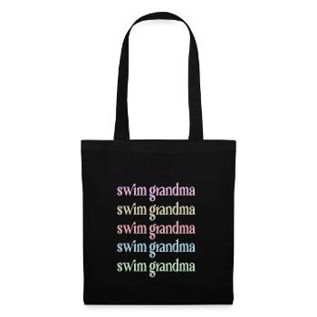 Fière natation Grand-mère Grand-mère Nageuse Grand-mère natation Grand-mère - Sac en tissu - noir - Devant