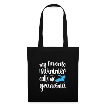 Fière natation Grand-mère Grand-mère Nageuse Grand-mère natation Grand-mère - Sac en tissu - noir - Devant