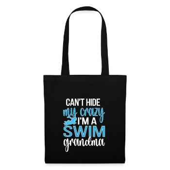 Meilleure natation Grand-mère Grand-mère Nageuse Grand-mère Natation Grand-mère - Sac en tissu - noir - Devant