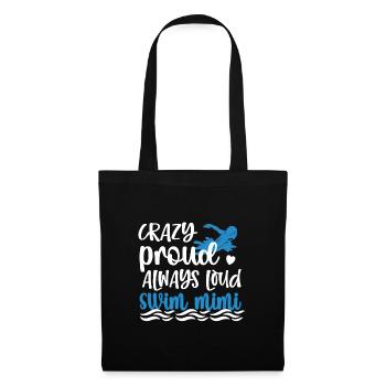 Fière natation Mimi Nageuse Mimi Grand-mère Cadeau - Sac en tissu - noir - Devant