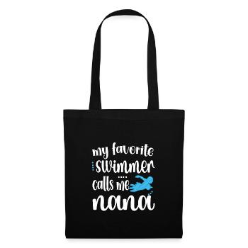 Fière natation Nana Nageuse Nana Grand-mère Cadeau - Sac en tissu - noir - Devant