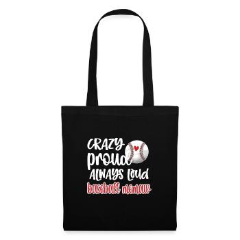 Memaw Grand-mère du joueur de baseball Baseball Memaw - Sac en tissu - noir - Devant