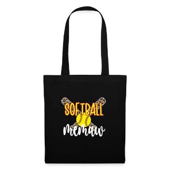 Memaw Grandma Of A Softball Player Softball Memaw - Tote Bag - black - Front