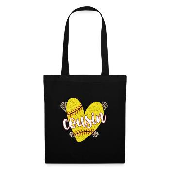 Proud Softball Cousin of a Softball Player - Tote Bag - black - Front