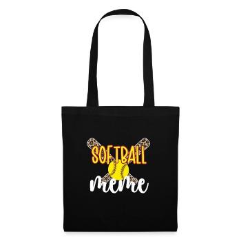 Meme Grandma of a Softball Player Softball Meme - Tote Bag - black - Front