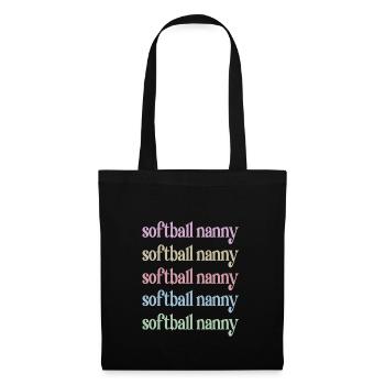 Nounou Grand-mère Par Joueur de Softball Softball Nounou - Sac en tissu - noir - Devant