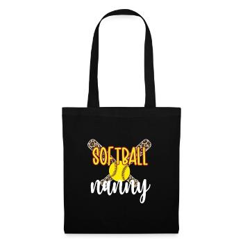 Nanny Grandma Of A Softball Player Softball Nanny - Tote Bag - black - Front
