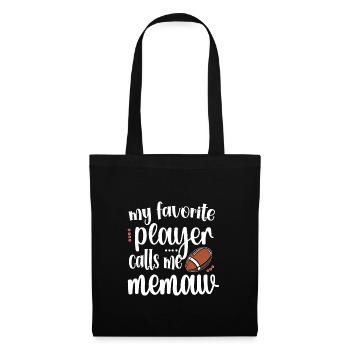 Football Memaw Grand-mère du joueur de football Memaw - Sac en tissu - noir - Devant