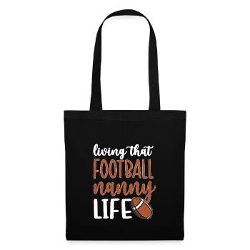 Football Nanny Grandma Of Football Player Nanny - Tote Bag - black - Front