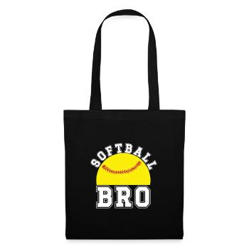 Fier frère de softball d’un frère joueur de softball - Sac en tissu - noir - Devant