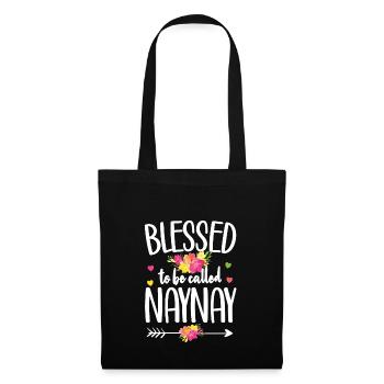 Naynay Oma Muttertag Naynay Geschenk Großmutter - Stoffbeutel - Schwarz - Vorne
