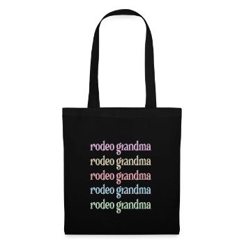 Beste Rodeo Oma Rodeo-Reiter Großmutter Geschenk - Stoffbeutel - Schwarz - Vorne