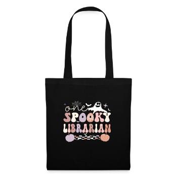 School Librarian Halloween Library Worker Gifts - Tote Bag - black - Front