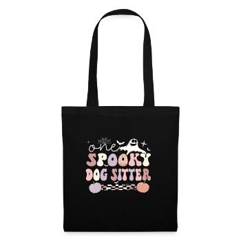 Spooky Dog Sitter Halloween Dog Sitting Gifts - Stoffbeutel - Schwarz - Vorne