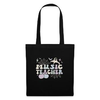 Spooky Music Teacher Halloween Music Teaching Gift - Tote Bag - black - Front