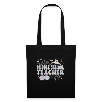 Middle School Teacher Halloween Teaching Gifts - Tote Bag - black - Front