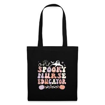 Infirmière éducatrice Halloween RN Formation en soins infirmiers - Sac en tissu - noir - Devant