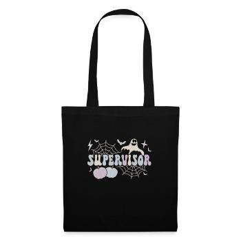 Superviseur Halloween Supervision Gestion Cadeaux - Sac en tissu - noir - Devant