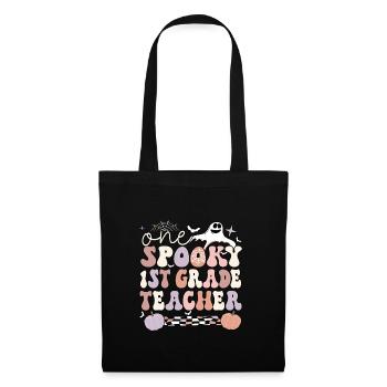 1st Grade Teacher Halloween 1st Team First Grade - Stoffbeutel - Schwarz - Vorne