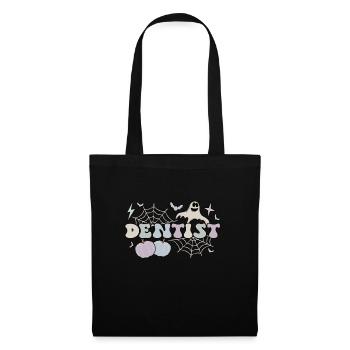Dentiste Cadeau Dentiste Dentaire Dentiste Halloween - Sac en tissu - noir - Devant