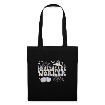 Travailleur de la santé de première ligne essentiel Halloween - Sac en tissu - noir - Devant
