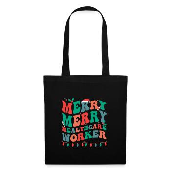 Noël essentiel des travailleurs de la santé de première ligne - Sac en tissu - noir - Devant
