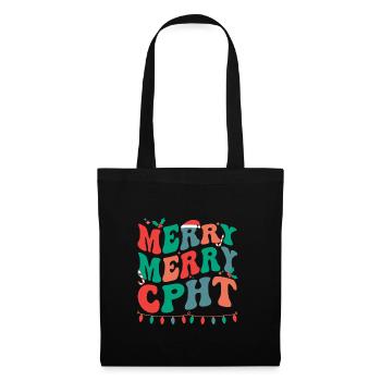 CPhT Christmas Certified Pharmacy Technician Xmas - Stoffbeutel - Schwarz - Vorne