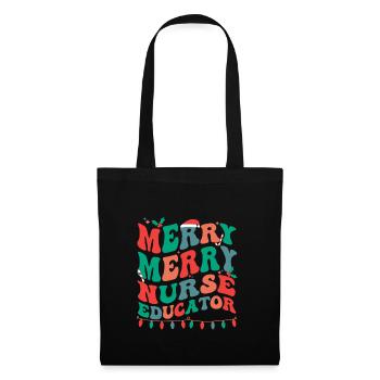Infirmière enseignante Noël IA Formation en sciences infirmières Noël - Sac en tissu - noir - Devant