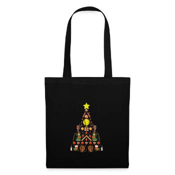 Softball Cadeaux de Noël Joueur de softball Noël - Sac en tissu - noir - Devant