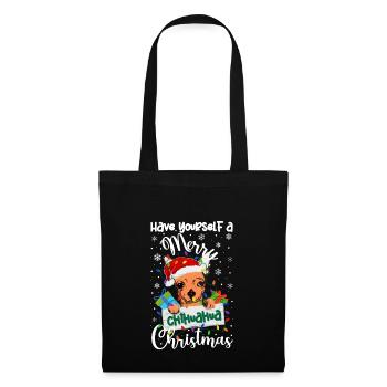 Chihuahua Christmas Party Chihuahua Xmas Gifts - Stoffbeutel - Schwarz - Vorne