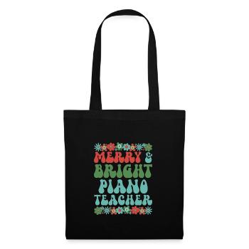 Piano Teacher Christmas Piano Teaching Xmas Gift - Tote Bag - black - Front