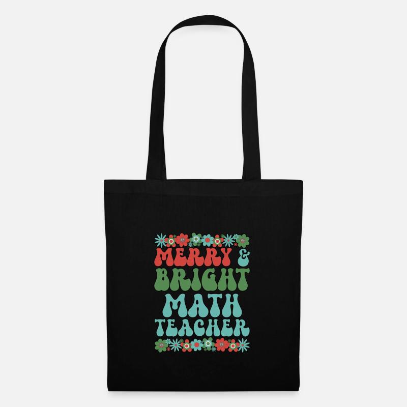 Math Teacher Christmas Math Teaching Xmas Gift - Stoffbeutel - Schwarz