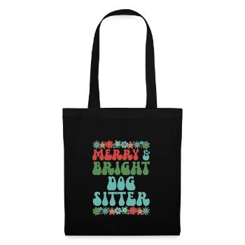 Dog Sitter Christmas Dog Sitting Xmas Gifts - Stoffbeutel - Schwarz - Vorne