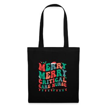 Infirmière en soins intensifs Noël Soins intensifs Noël - Sac en tissu - noir - Devant