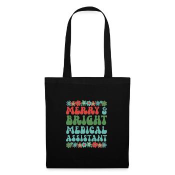 Medical Assistant Christmas Med Assistant Xmas - Stoffbeutel - Schwarz - Vorne