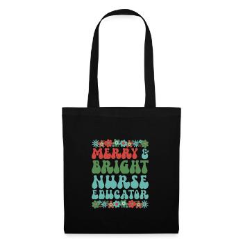 Infirmière enseignante Noël IA Formation en sciences infirmières Noël - Sac en tissu - noir - Devant