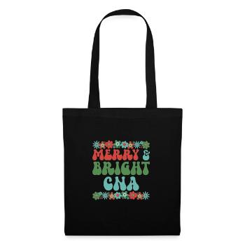 Certified Nursing Assistant Christmas CNA Xmas - Stoffbeutel - Schwarz - Vorne