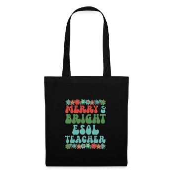 ESOL Teacher Christmas English Teacher Xmas Gifts - Stoffbeutel - Schwarz - Vorne
