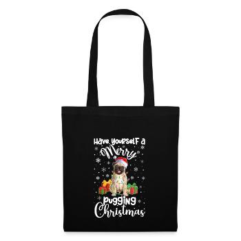 Pug Christmas Gifts Pug Xmas Party Pug Lover - Stoffbeutel - Schwarz - Vorne